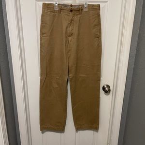 Timberland Men's Flat Front Tan Brown Chino Pants Straight Leg Twill 32x32